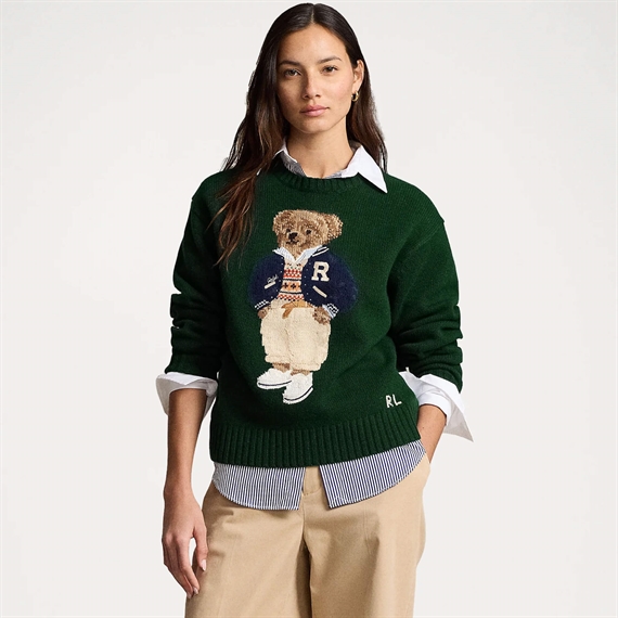 Polo Ralph Lauren Polo Bear Cashmere Striktrøje, Moss Agate 